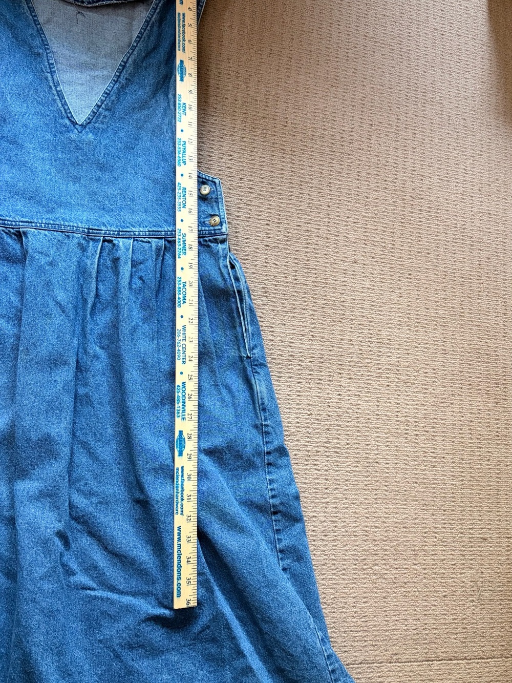 Denim Pinafore Dress - Picture 5 of 7